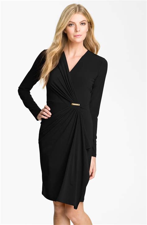 michael michael kors lola faux wrap knit dress|MICHAEL Michael Kors Lola Faux Wrap Dress .